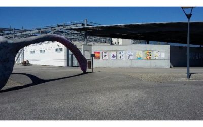 Fresque au lycée Pablo Neruda de Saint-Martin-d’Hères