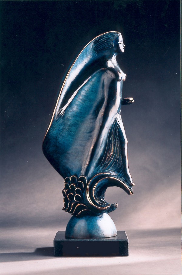 deesse de la mer sculptures petits formats bronze